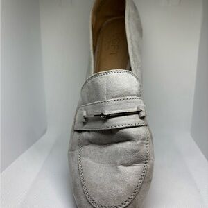 LOFT Gray Flats with Moccasin Stitching and Slip-On Design